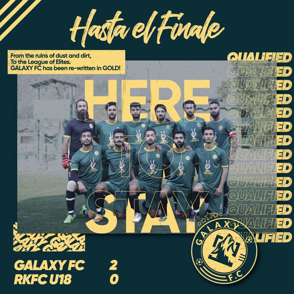 abid_m12's tweet photo. Well I will remember this day! We guys got the opportunity and we grabbed it! We all gave it our best to beat the best team @realkashmirfc U18 by 2 goals to nil and qualify for the next year's premier division league. I CONGRATULATE ALL THE TEAM AND THE MANAGEMENT #GALAXYFC #M12 https://t.co/ZPyin9oAyn