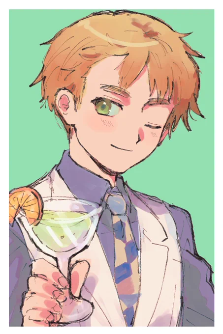 我慢できなくて急いで描いちゃった朝菊 