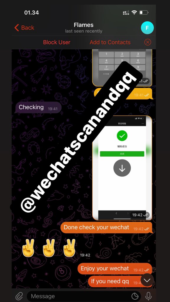 SocialNexuur's tweet photo. Testimony  WeChat scan from my customer via telegram #wechatscan #qq #qqmusic #china #china #weibo #wts https://t.co/lq57aANtNw