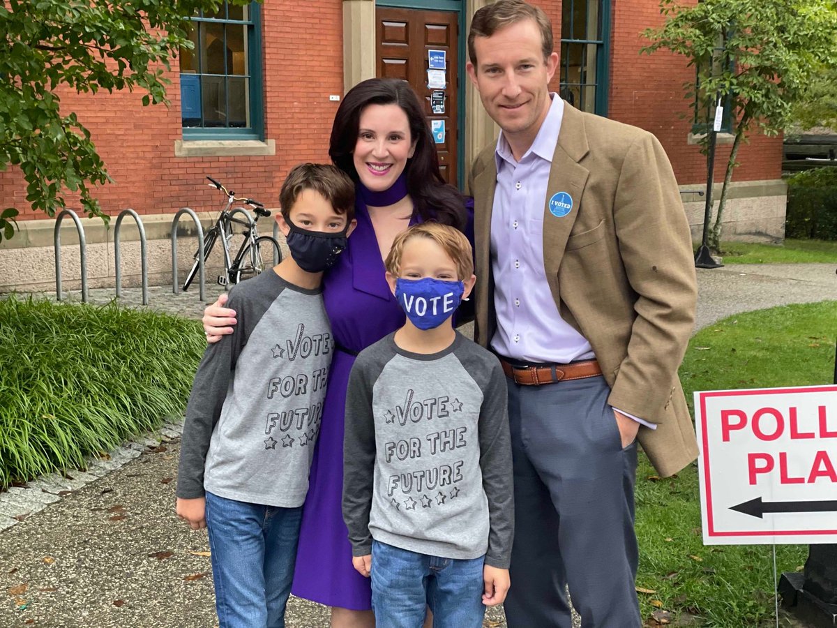 Very excited to vote for my wife @hleveyfriedman today this Rhode Island Senate District 3! I'm so proud of Hilary and all that she has accomplished. And the boys are so happy to be a part of it! #voteforthefuture