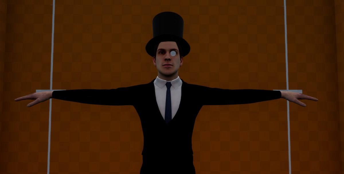 Temporary bank-man character model time #ue4 #gamedev