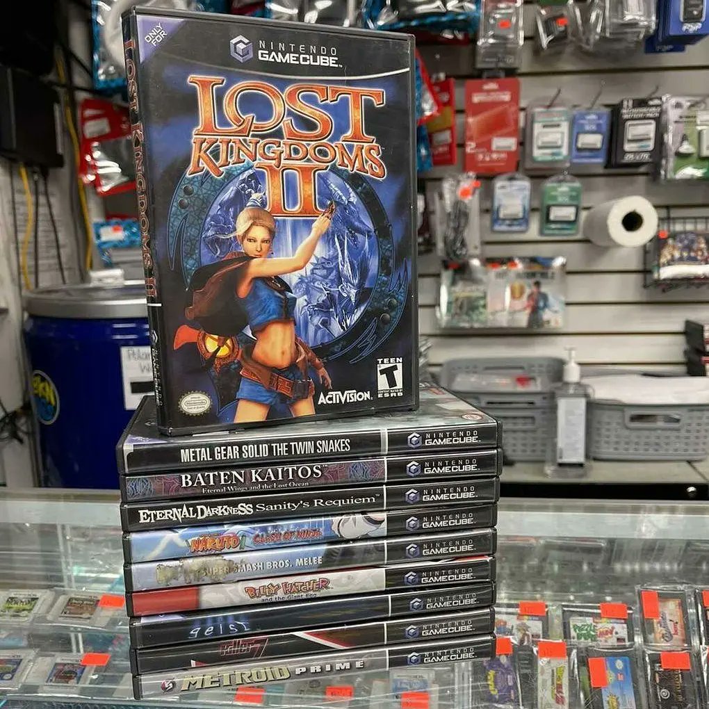bklynvideogames's tweet photo. Today's small trade-ins #gamecubegames #gcgames #nintentogamecubegames #lostkingdom #lostkingdomII #retroshop #brooklynvideogames https://t.co/4OpXYSxGaB