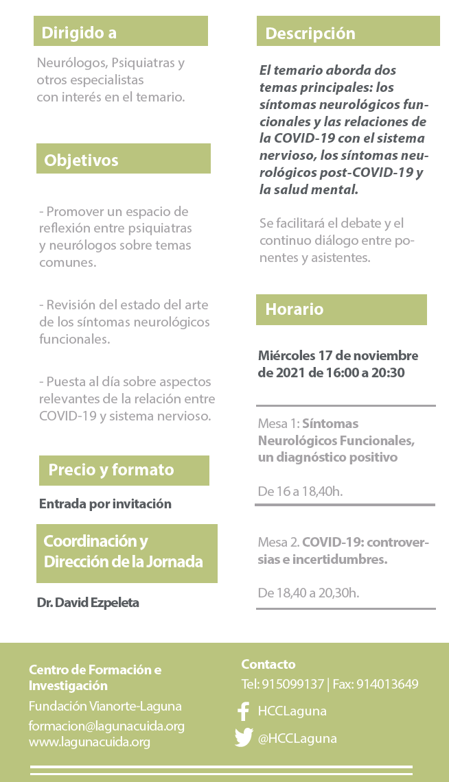 davidezpeleta's tweet photo. 👉 Síntomas neurológicos funcionales, COVID y sistema nervioso

🗓️ 17 de noviembre de 2021

🌍 https://t.co/b3o3uQgp8a

🎓 Actividad acreditada https://t.co/HHpY5T80LP