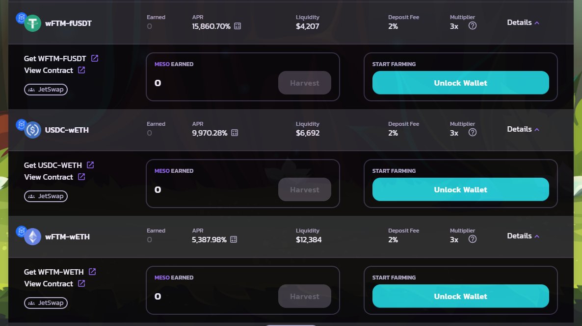 mesofinance's tweet photo. Ohhh. Just look at those juicy #JetSwap pools! Say hello to our latest partner, @Jetfuelfinance! 👀🚀

#FTM #Fantom #DeFi #MESO #YieldFarming #Degens @ftm_ecologist @ftm_ecologist https://t.co/hkm9fXHt2z