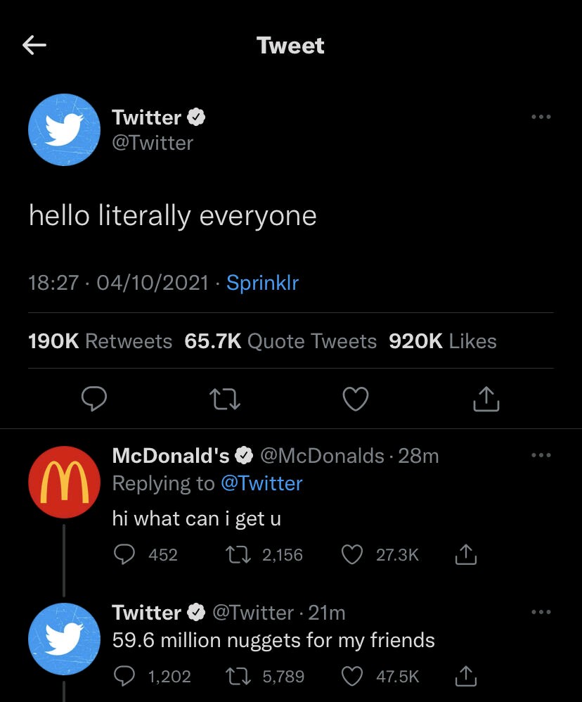rbcreatedigital's tweet photo. Yes @twitter it was your time to shine. Very good use of the limited character number. Please tell us the whole story :) https://t.co/KAbPOLjKjI