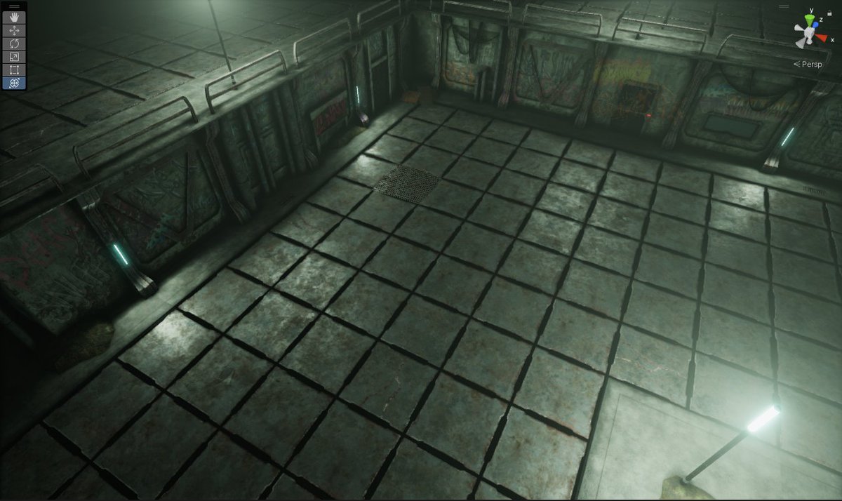 Just a small update on a level I have been working on, still a work in progress, needs some 'clutter' I think #cyberpunk #RPG #Game #unity3d