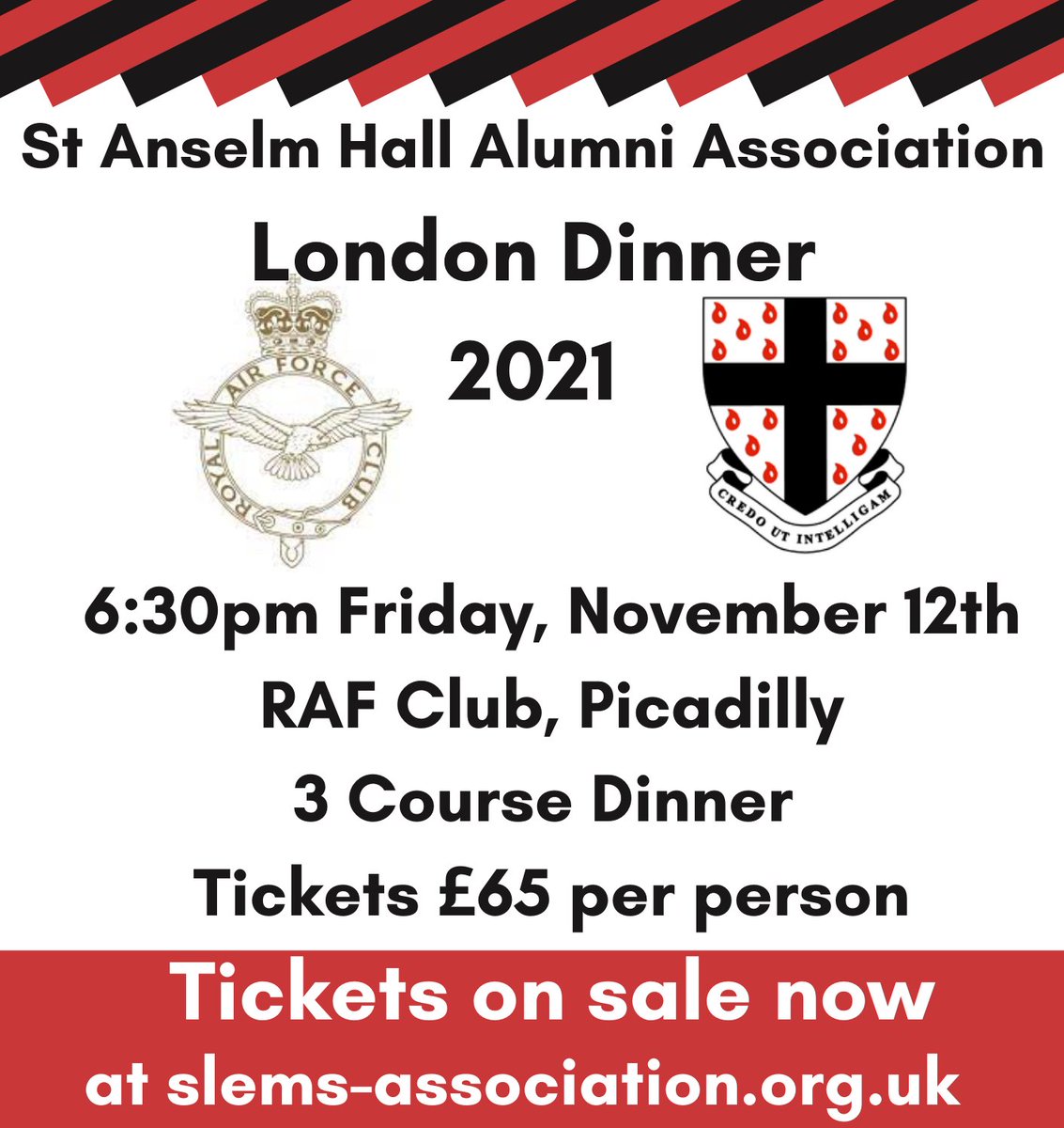 St_Anselm_Hall's tweet photo. Tickets for London Dinner 2021 are now on sale: https://t.co/ATurG3Nm36

It will take place on November 12th at the RAF Club, 128 Piccadilly, London W1J 7PY.

See you all there! https://t.co/DIhbZMcQup