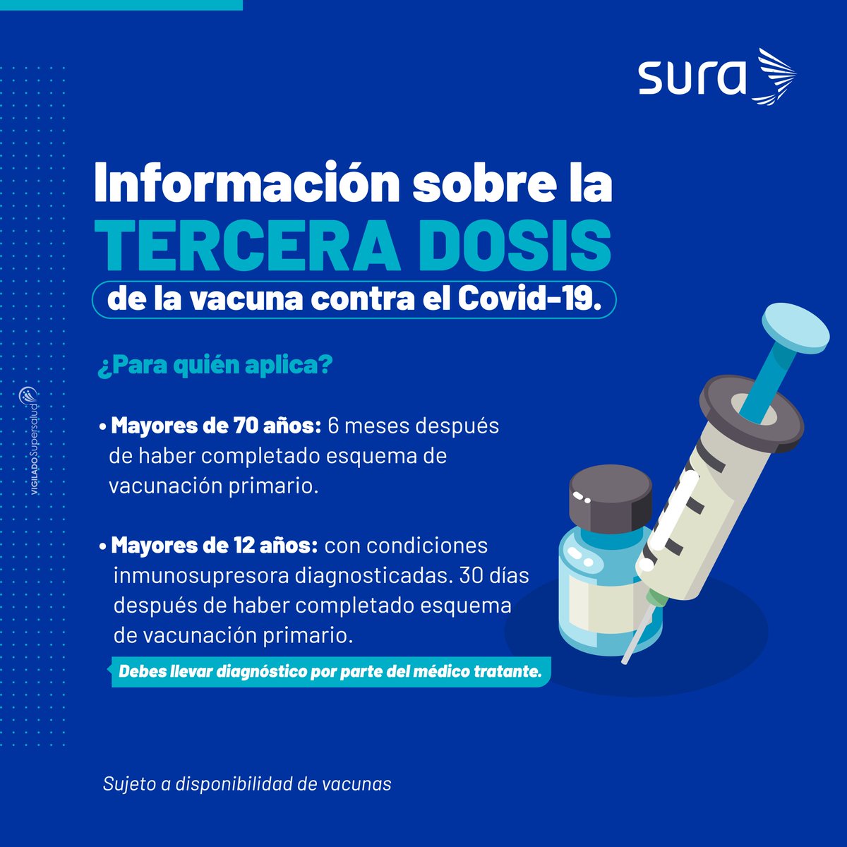 epssura's tweet image. ¡Información importante sobre la tercera dosis de la vacuna contra el #COVID19! ⬇️⬇️⬇️
