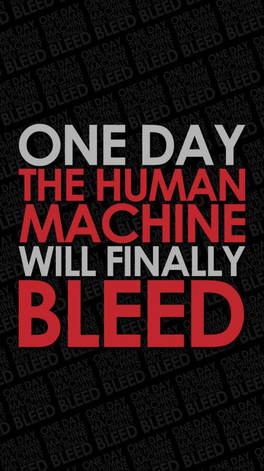 marshall595's tweet photo. "One day... The human machine will finally bleed." | @suicidesilence 

#Quograph #QuographProject #Quotes #Typography #GraphicDesign #WoleFEX https://t.co/8dD19epD9q