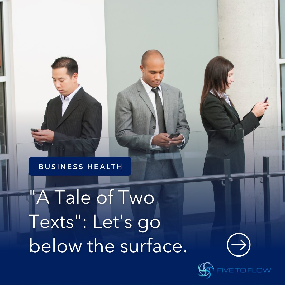FivetoFlow's tweet photo. Our CEO @keavisconti receives a lot of messages from people sharing their employee experiences.  We decided to go below the surface by taking a poll on how a few text messages she received would make you feel. Read the text and take the poll! https://t.co/bkY2urjLHO #peoplefirst https://t.co/llK1uMPX9h