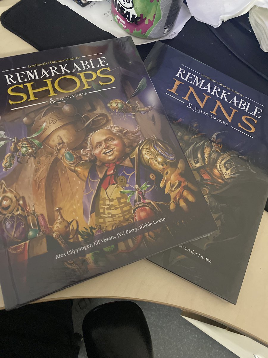 TSGamingUK's tweet photo. Big thanks to @chrisloresmyth and @LoreSmyth for getting my books over to the UK in great condition!
#RemarkableShops and #RemarkableInns have already got my imagination firing!
#TTRPG #DND5e #DnD https://t.co/OdSxThULja