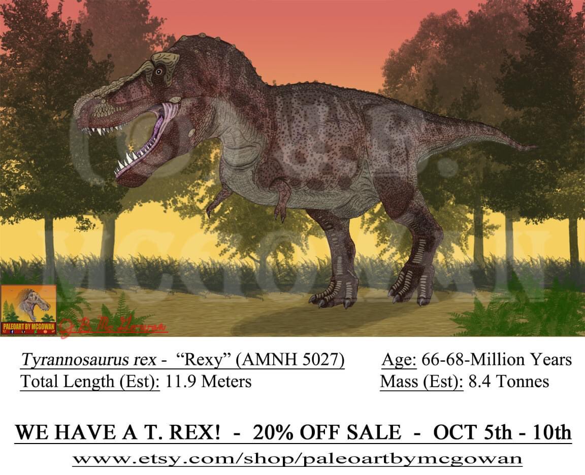 JaredM3_14's tweet photo. #WeHaveATrex #SALE has begun!
“Seven Tyrannical Monarchs of the Dinosaurs” now available @ $39.96
https://t.co/IxnVF2nu6A 
#paleoart #printsforsale #etsyseller #etsy #Tyrannosaurus #rex #Tyrannosaurusrex #TrexDay #Jurassic #Cretaceous #paleontology #dinosaurs #rexy #nhmla #amnh https://t.co/xnB93SYUIP
