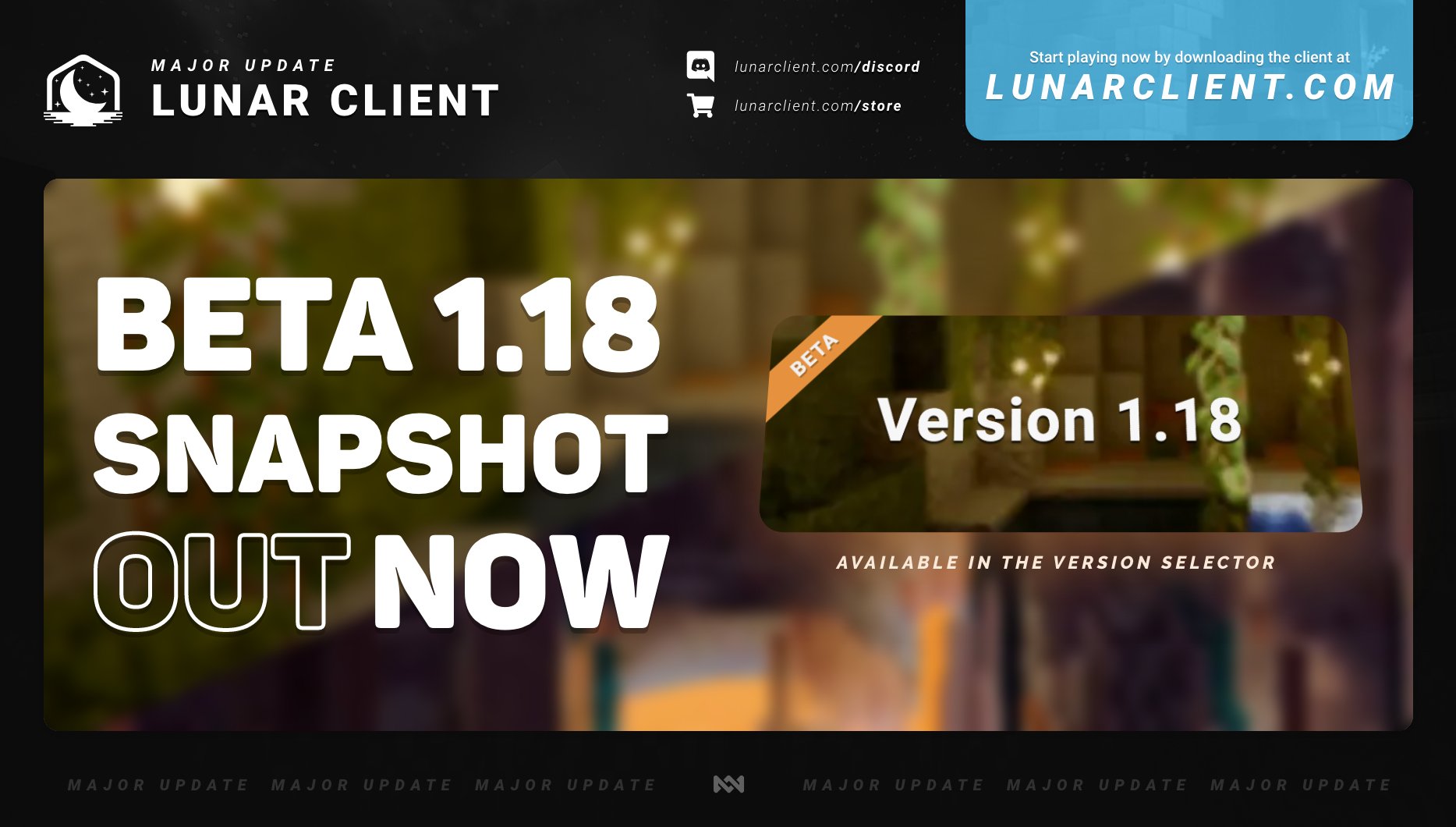 Lunar client on twitter you can now play on minecraft s latest 1 18