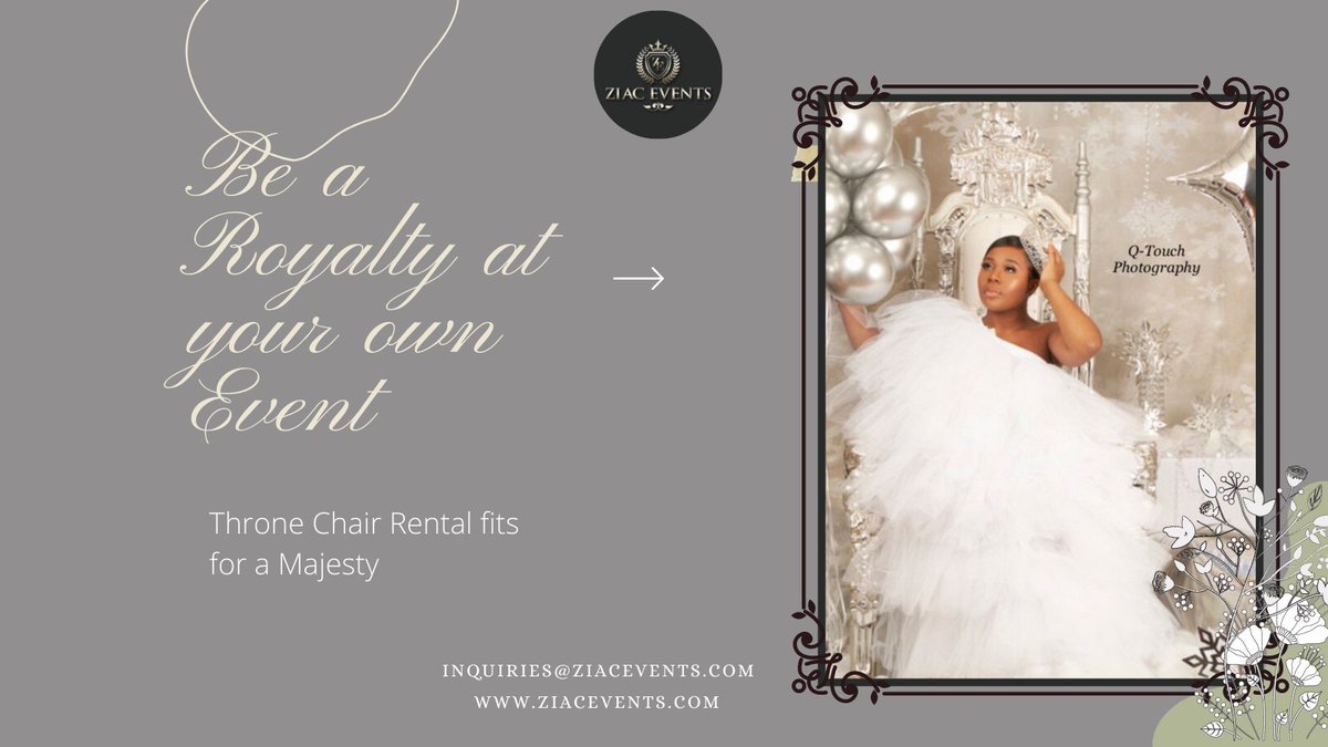 Wants to be a Queen for your Event? Why not right?! Grab our Throne Chair Rental for your Majestic Events.

#ThroneChair #PartyRental #EventRental #Baltimore