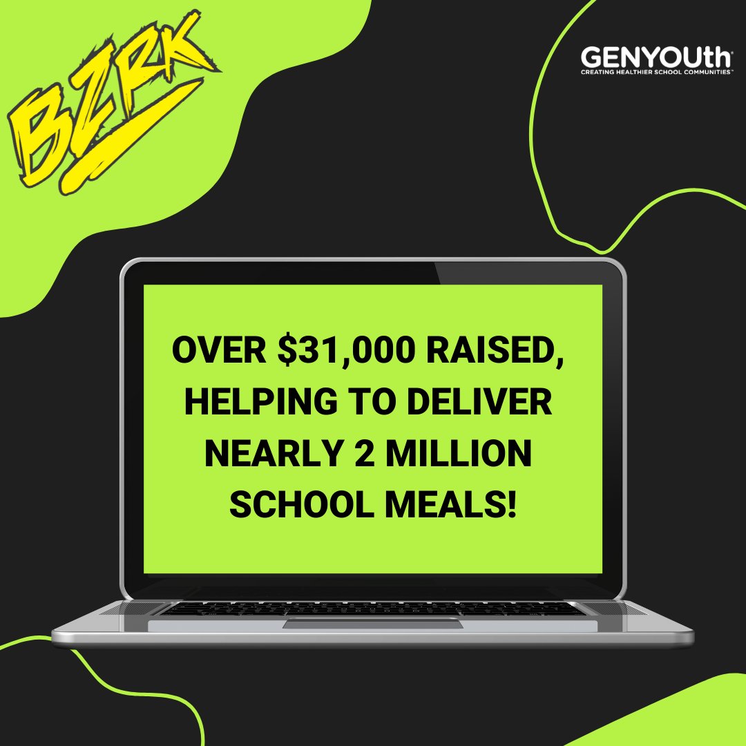 GENYOUthNow's tweet photo. Team @ggBZRK – You did it! 🙌 A multi-week charity stream that has raised much-needed funds to help #EndStudentHungerNOW—we are #thankful and #grateful for you and your community’s amazing support and we are BLOWN AWAY by your passion! https://t.co/DSexwiM1pO