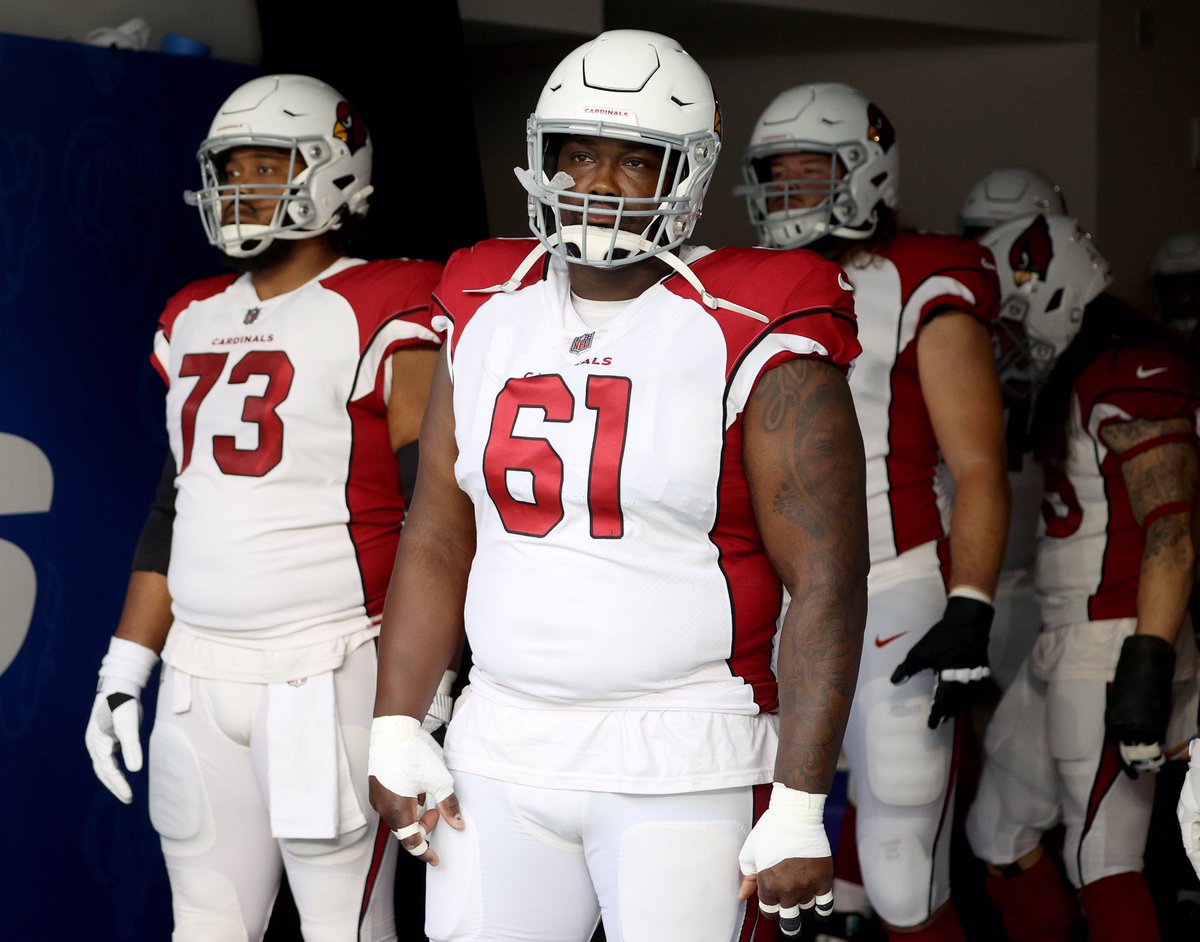 NFL_Express's tweet photo. According to @olinestats, #AZCardinals Rodney Hudson is the only offensive lineman that has started every game and not allowed a single pressure this season. https://t.co/4zG4axzBxc