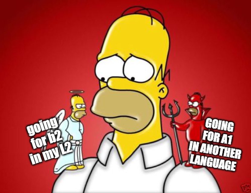 Evil always wins, doesn’t it? 😈 
#simpsons #thesimpsons #simpsonsmeme #thesimpsonsmeme #languages #languagememes #linguisticmemes #a1 #a2 #b1 #b2 #language #proficient #linguistics #linguistic #grammar #syntax #semantic #phonetics #learnlanguages #languagenerd #funnymemes #meme