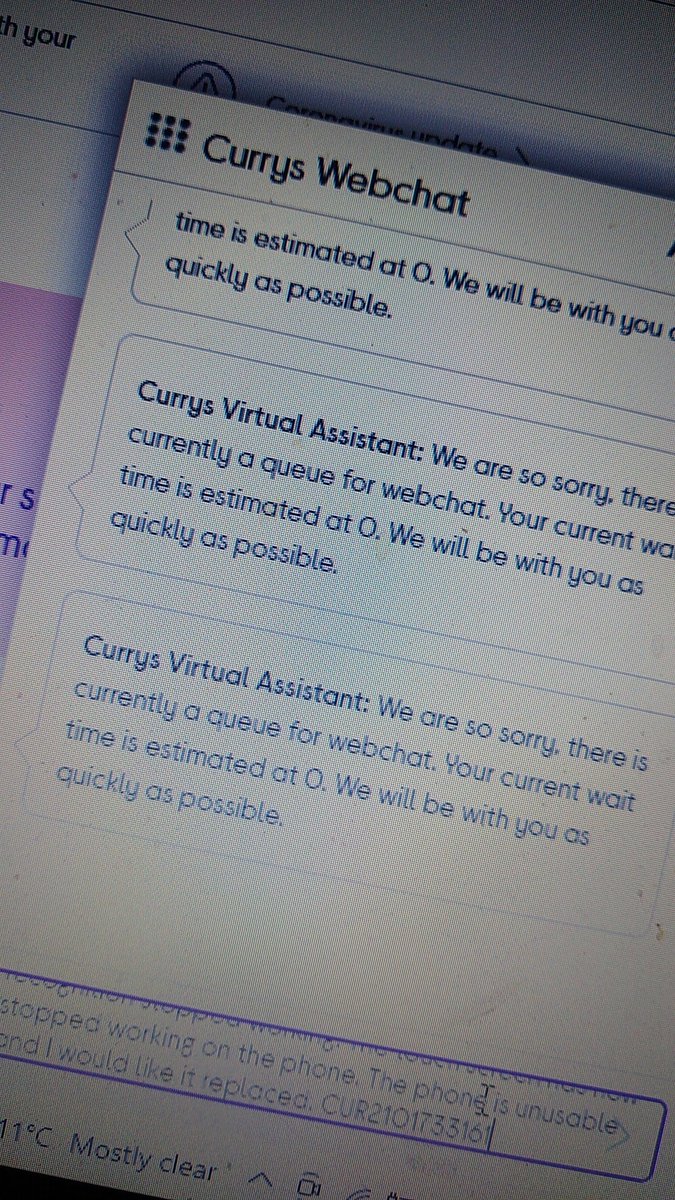 Bristol_Beer's tweet photo. @currys your estimating needs some serious work. You have been estimating zero for over 50 minutes! (With a 30minute wait before that)

#customerservice #websupport #useless @BBCWatchdog https://t.co/NFm96QXLwT