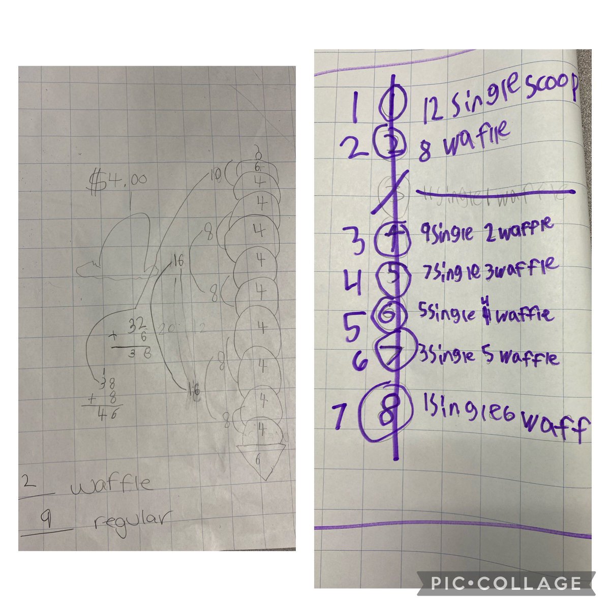 Students were challenging themselves this morning, trying to come up with the most combinations.🍦Ss sharing their strategies with one another was the best part!