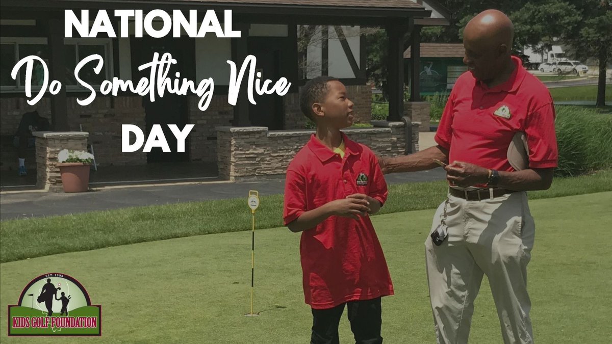 #NationalDoSomethingNiceDay Take the time today and perform random act of kindness for someone in your life.  Showing kindness is easy and makes the world a better place!  

 #GrowingTheGame #LifeSkills #kindness #happiness