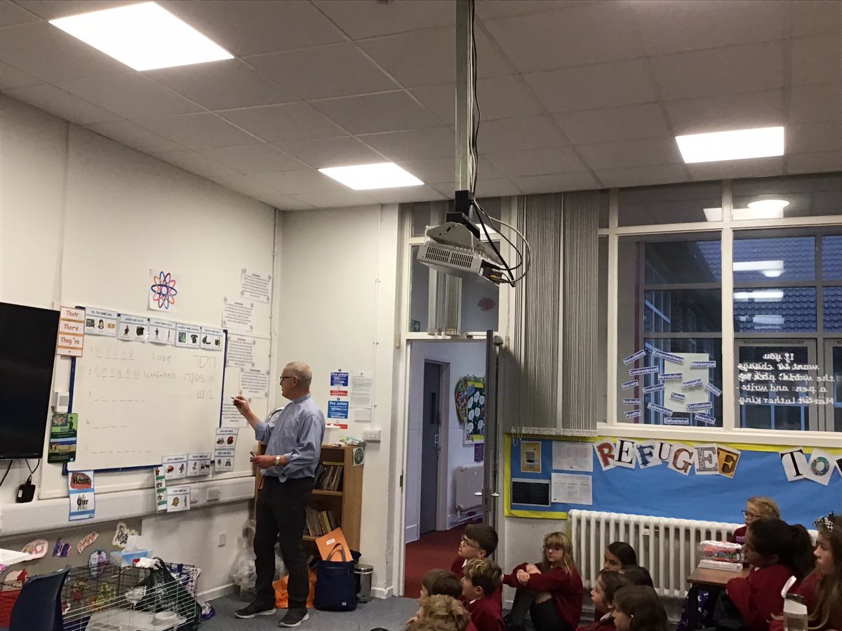 WellfieldMiddle's tweet photo. Year 5 loved learning Hebrew with Reverend Tim today as part of our Judaism topic! 🕍 #WMSRE https://t.co/JYM3p8fD1P