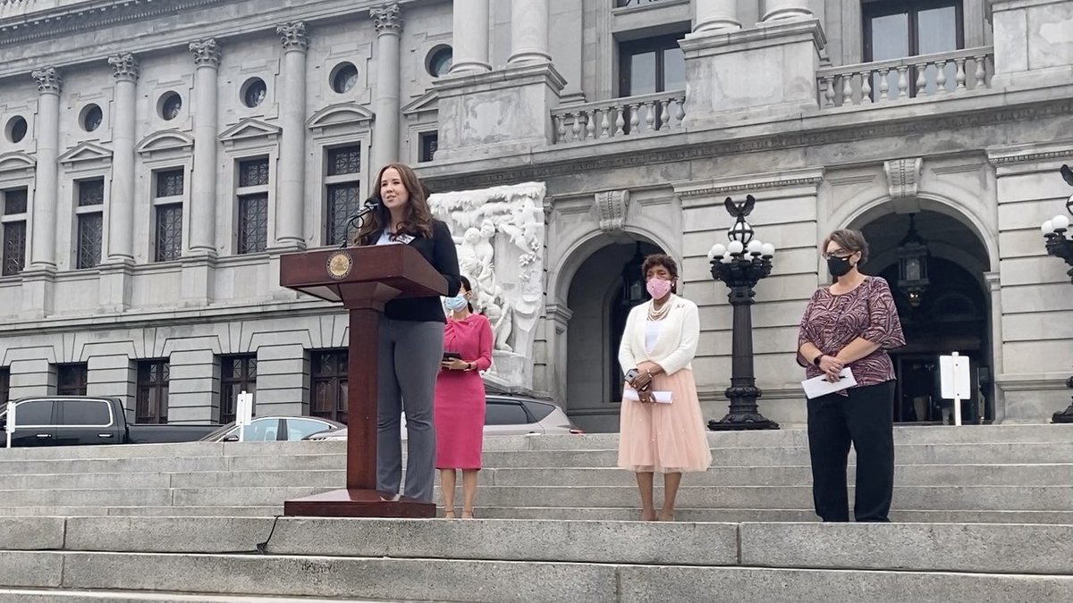 TheKelements's tweet photo. I had the pleasure of standing on the State Capitol steps with @RepPattyKim, @RepHillEvans, @RepKenyatta, Dr. Kelly Kuhns, and Dr. Bob Little this afternoon to share data from @PennEnvironment’s new “Trouble in the Air” report. https://t.co/5LyhGj0b5D
