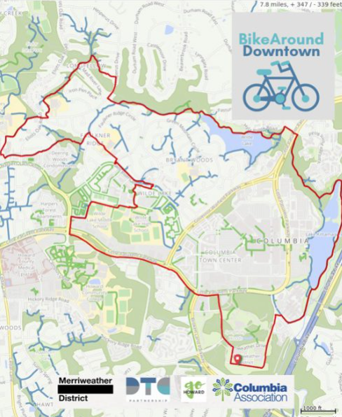 Want to enjoy the outdoors this weekend? Participate in BikeAround Downtown Fall 2022, an 8-mile course around Columbia and the surrounding areas. The ride starts and ends in Color Burst Park in Merriweather District. Register today:  dtcpartnership.com/things-to-do/b… <a href="/ColumbiaAssn/">Columbia Association</a>