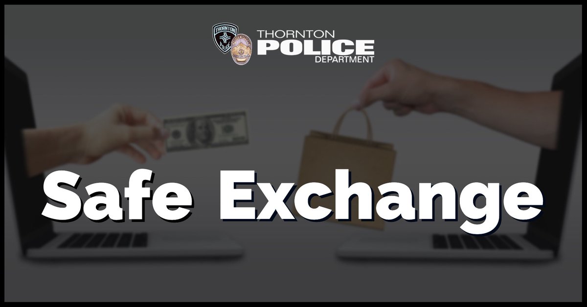 ThorntonPolice's tweet photo. With the increasing amount of private e-marketplace sales comes opportunities for criminals. Consider using the parking lots &amp; lobbies of the TPD HQ &amp; Fossil Ridge Public Safety Center.  They are well lit &amp; occupied by the public &amp; police.

#TPDsafertogether
#TPDCrimePrevention https://t.co/8O7pRROBoB