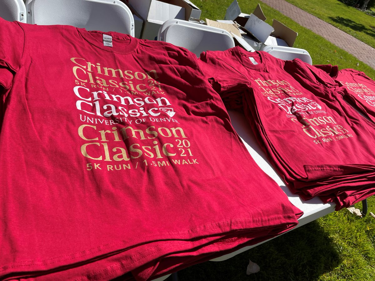 IsssDu's tweet image. THIS THURSDAY: Join the ISSS Team for Crimson Classic 5k run OR 1.5k walk.  We will be meeting at the BIG CHAIR in front of the Mary Reed building at 2:30.  DU students and staff can sign up FREE ow.ly/kjso50Gmu7g - Also, see pic 2 for a sneak 👀 peak at the race t-shirt.
