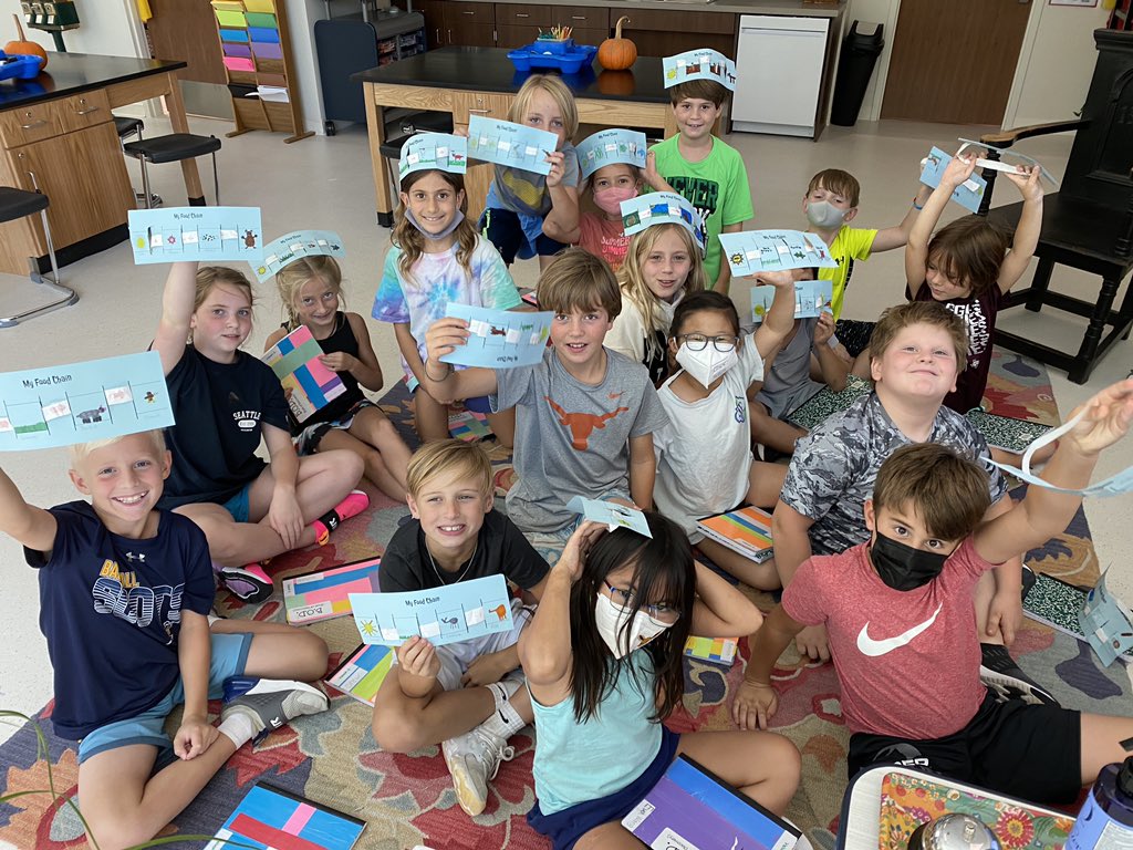 hyerlab's tweet photo. Third graders complete their pop up food chains @RobertSHyer https://t.co/hdoapy1FI7