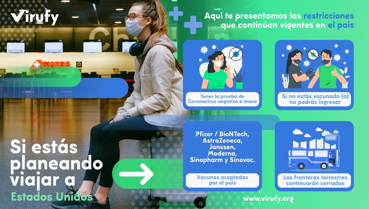 Si estas planeando viajar a Estado Unidos, aquí te presentamos las restricciones que continúan vigentes en el país.

#Covid19 #Coronavirus #StayHomeStaySafe #StayHome #QuarantineandChill #Covidiots #SocialDistancing