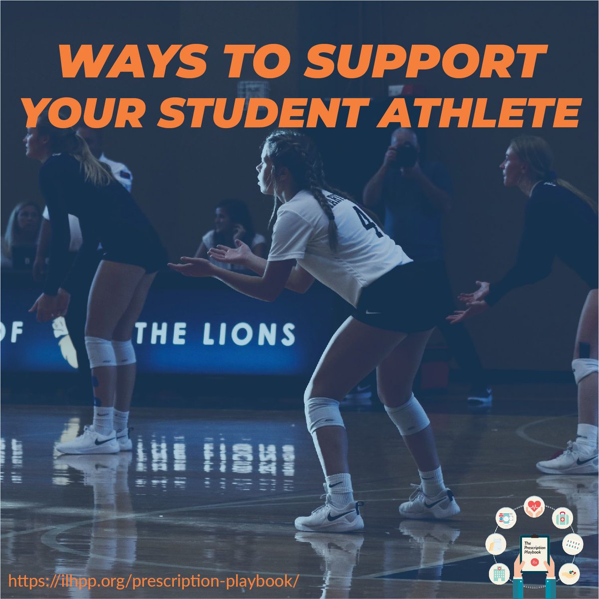 IL_RxPlaybook's tweet photo. Parents a couple great ways to support your student athlete are:
✔️Attend as many games as possible
✔️Model Appropriate behavior
✔️Relieve competitive pressure
#TalkingTip #Parents #StudentAthletes #Adolescents https://t.co/GG76VJ3qHG