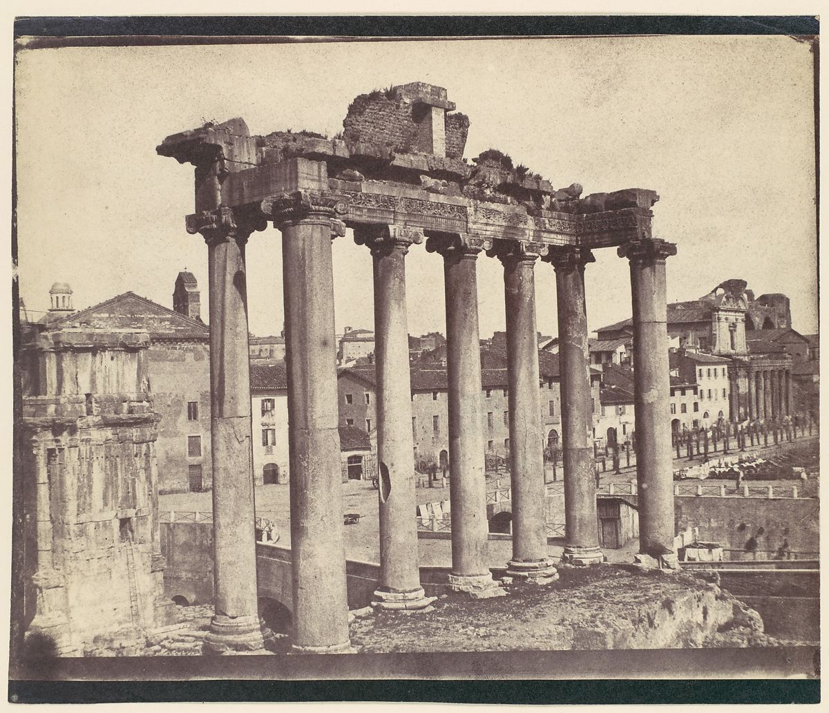ghostofhellas's tweet photo. Photographs of Rome in the mid-1800s. The first two were taken by Calvert Jones, and the second two are attributed to him: Capitoline Hill (1846) Colosseum (1846) Temple of Concord (1850s) Temple of Antonina and Faustina (1850s) https://t.co/I7qKo5Fxk1