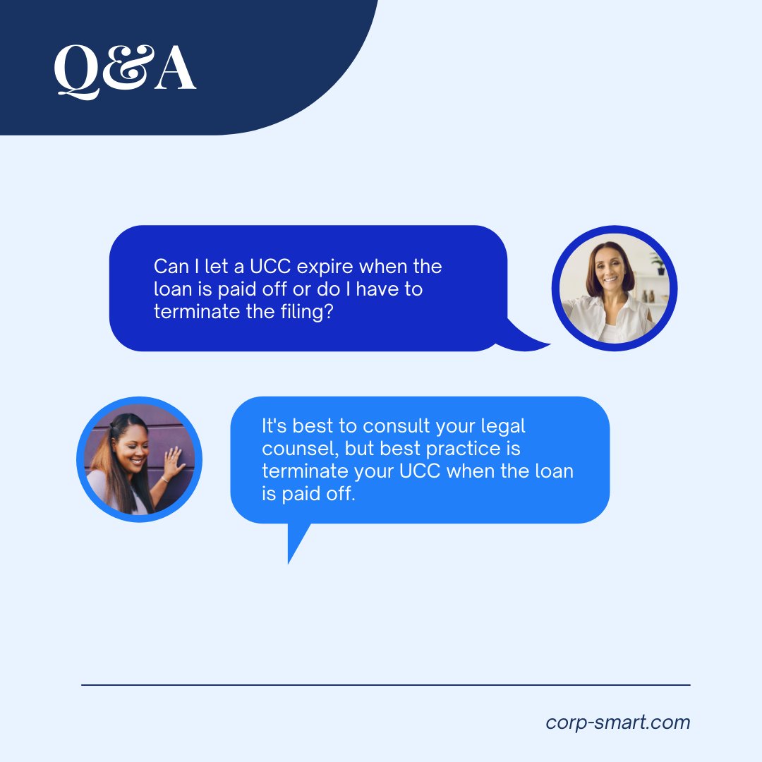 CORPSMARTLLC's tweet image. It's all in the details. 

When it comes to filing and maintaining your UCC filings, we're your people. Reach out to us today to learn more about our nationwide services. #UCCFiling #CommercialLending #SmallBusinessLending ow.ly/USsq50GijK3