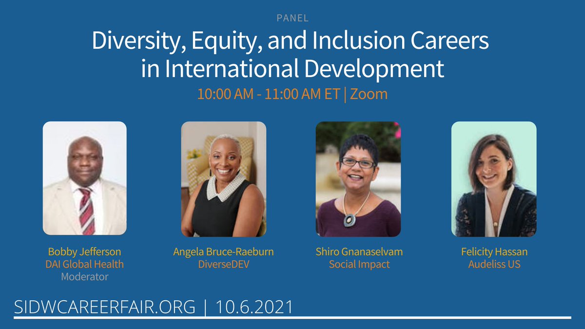 sidunitedstates's tweet photo. “ID is a sector known for careening from one crisis to the next and we have not put enough time into thinking about the ethos of the sector. DEI has allowed us this brief moment of reflection and action.” @AngelaBruceRaeb 

Hear more tomorrow at the #SIDWCareerFair! https://t.co/kyS7Fw4Ivq