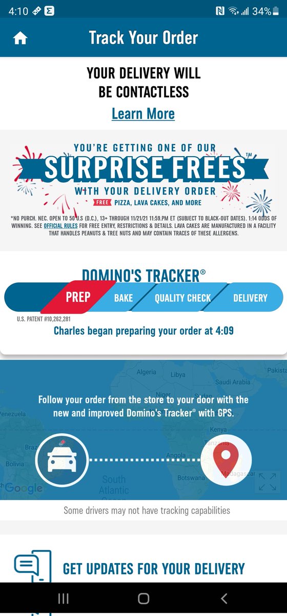 freyaheart's tweet photo. I'm getting a surprise free!! I thought I'd never get one. @dominos https://t.co/2k8LPH5tW0