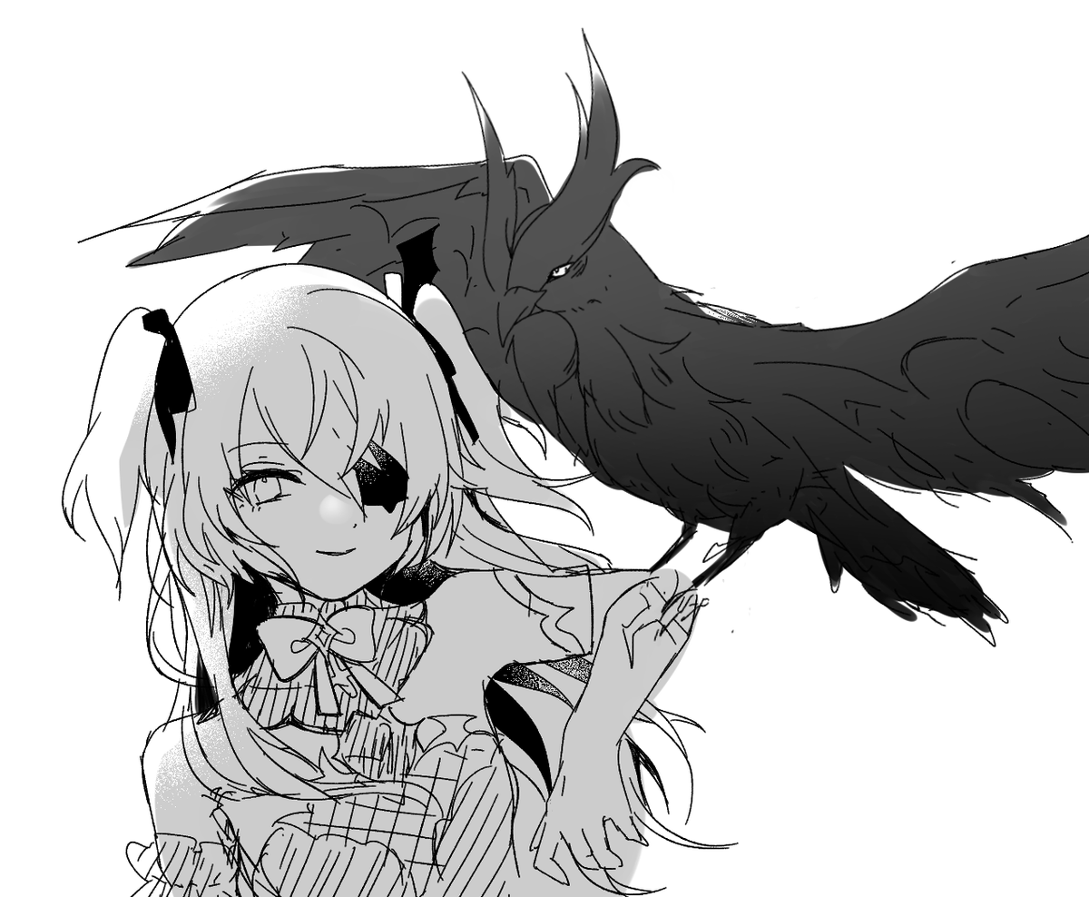shiroyanya's tweet photo. Raven doodle
// oh no, getting interested in Genshin
#inktober #inktober2021 #Fischl #Genshin #GenshinImpact #原神 https://t.co/lX93Lex2YQ