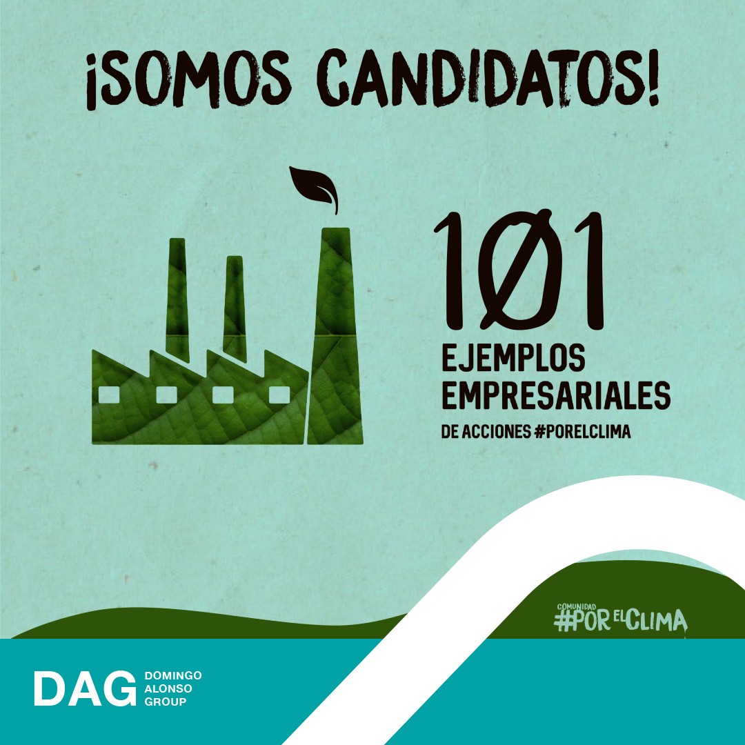📣¿Sabías que...? ¡Somos candidatos a los #101EjemplosPorElClima! 👏
🌍Esta iniciativa de <a href="/compromisoclima/">@compromisoclima</a> reconoce el compromiso de las empresas para poner freno a la #EmergenciaClimática. 
🌳¡En #DomingoAlonsoGroup nos sumamos a este movimiento!💙
#sostenibilidad #PorElClima