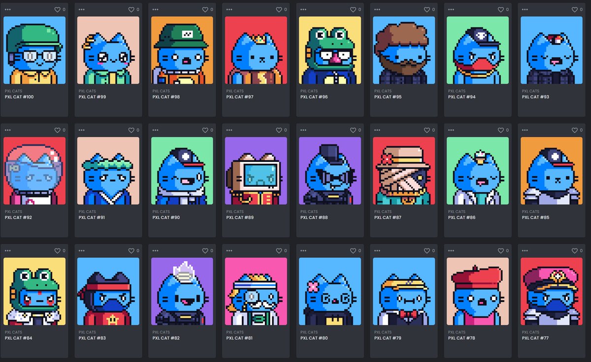 Just listed 25 more PXL CATS! 

5 more days to get your hans on a pixel version of your cool cat, if you own a cartlad :3 

opensea.io/collection/pxl…