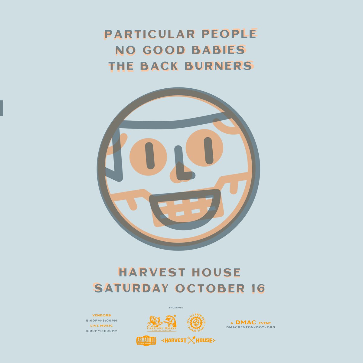 Don’t miss the DMAC Music &amp; Market event at <a href="/HarvestHouseDTX/">Harvest House</a> on Oct. 16! Music, vendors, and fun! Plus, proceeds will go to support DMAC!