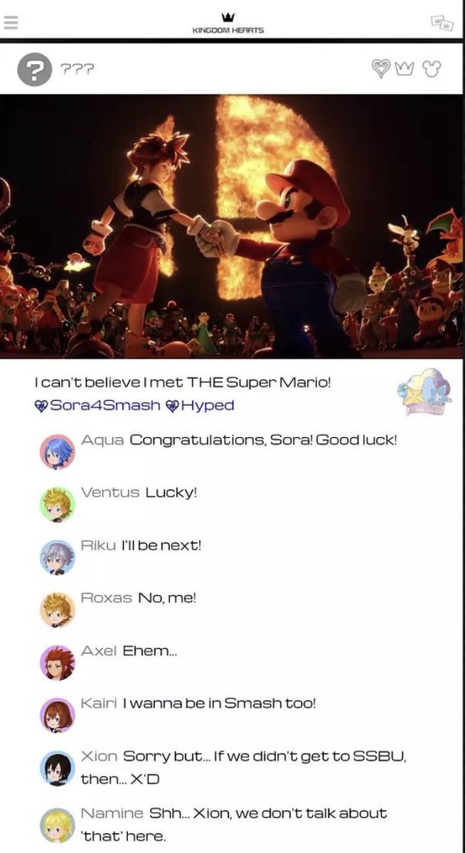 This is beyond cute. I still can’t believe Sora is in smash. Best. birthday. EVER. 🥰 #Sora4Smash #SuperSmashBrosUltimate #kingdomhearts #kingstagram #sora