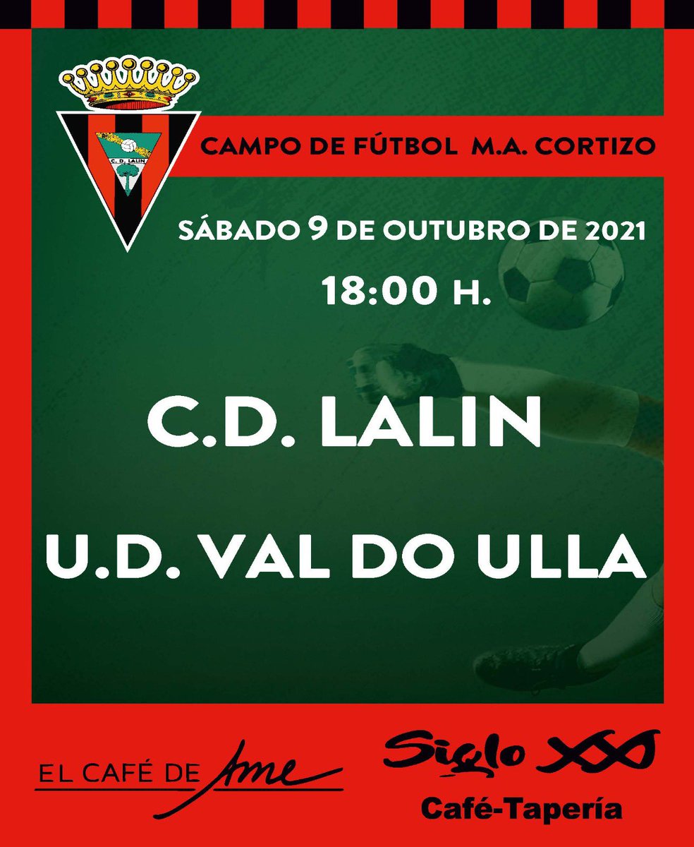 CDLalin_'s tweet photo. Volve a liga ao Manuel Anxo Cortizo! 
1️⃣ Xornada
🆚 U.D. Val do Ulla
🗓 Sábado, 9 de outubro
🕕 18.00h https://t.co/3qlU1zvWJS