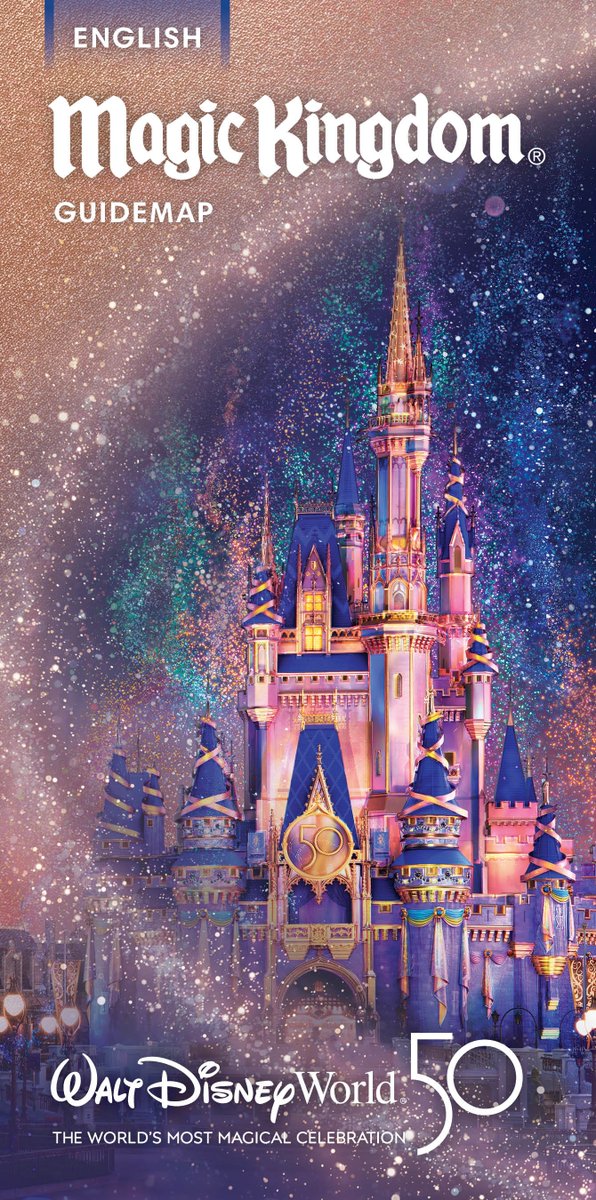 MickeyViews's tweet image. Full resolution Walt Disney World 50th map covers
