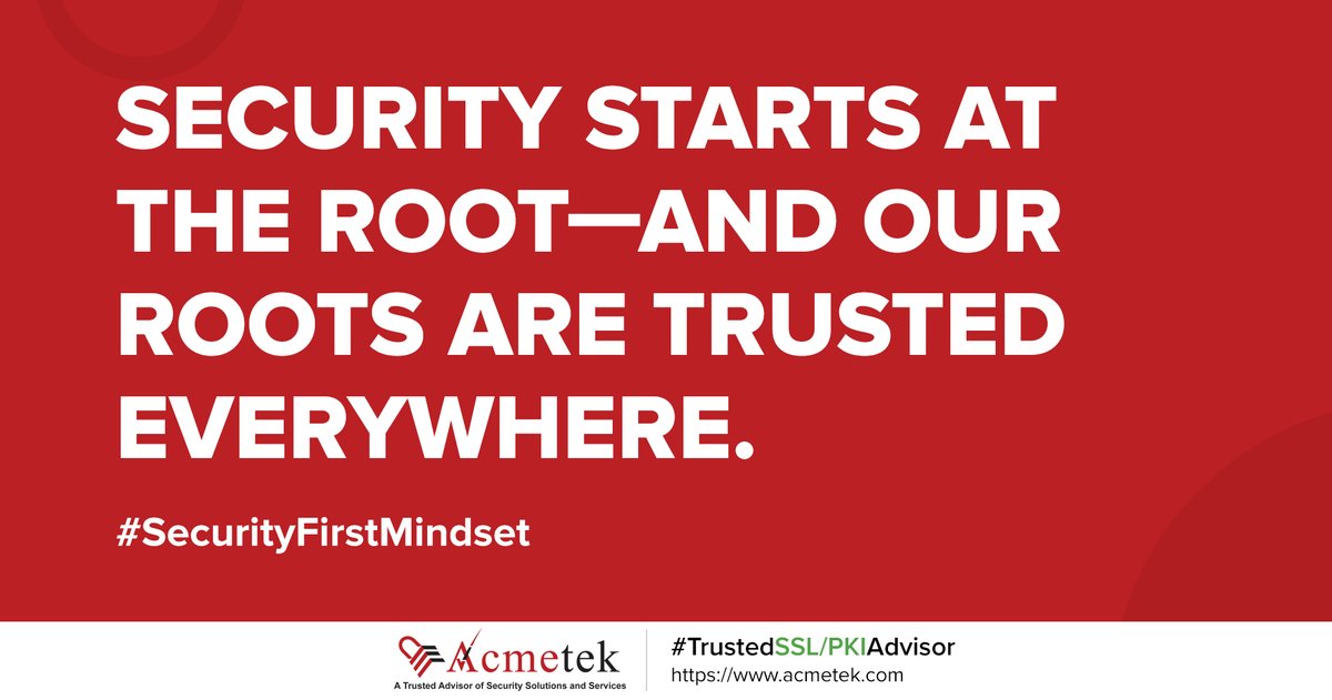 QuantumPKI's tweet image. The industry term is “root ubiquity.” Essentially it means our certificates are trusted literally everywhere on the #web—in more places than any other #CA. acmetek.com #SecurityFirstMindset #SSL #DigiCert