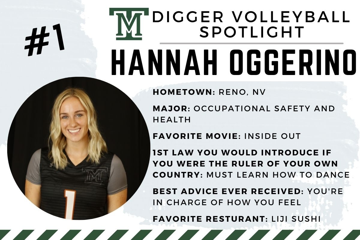 Digger VB Spotlight Junior Defensive Specialist #1 Hannah Oggerino #RollDiggs