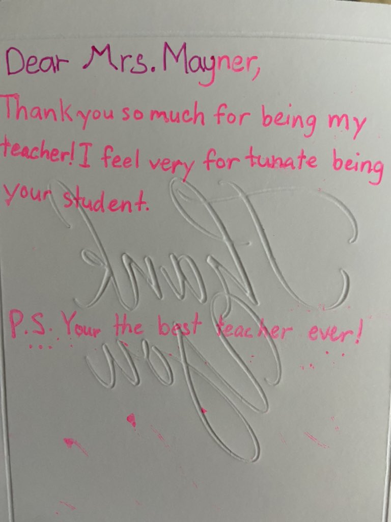 msmayner's tweet photo. My students on #WorldTeachersDay made my day. https://t.co/FGngLkp94W