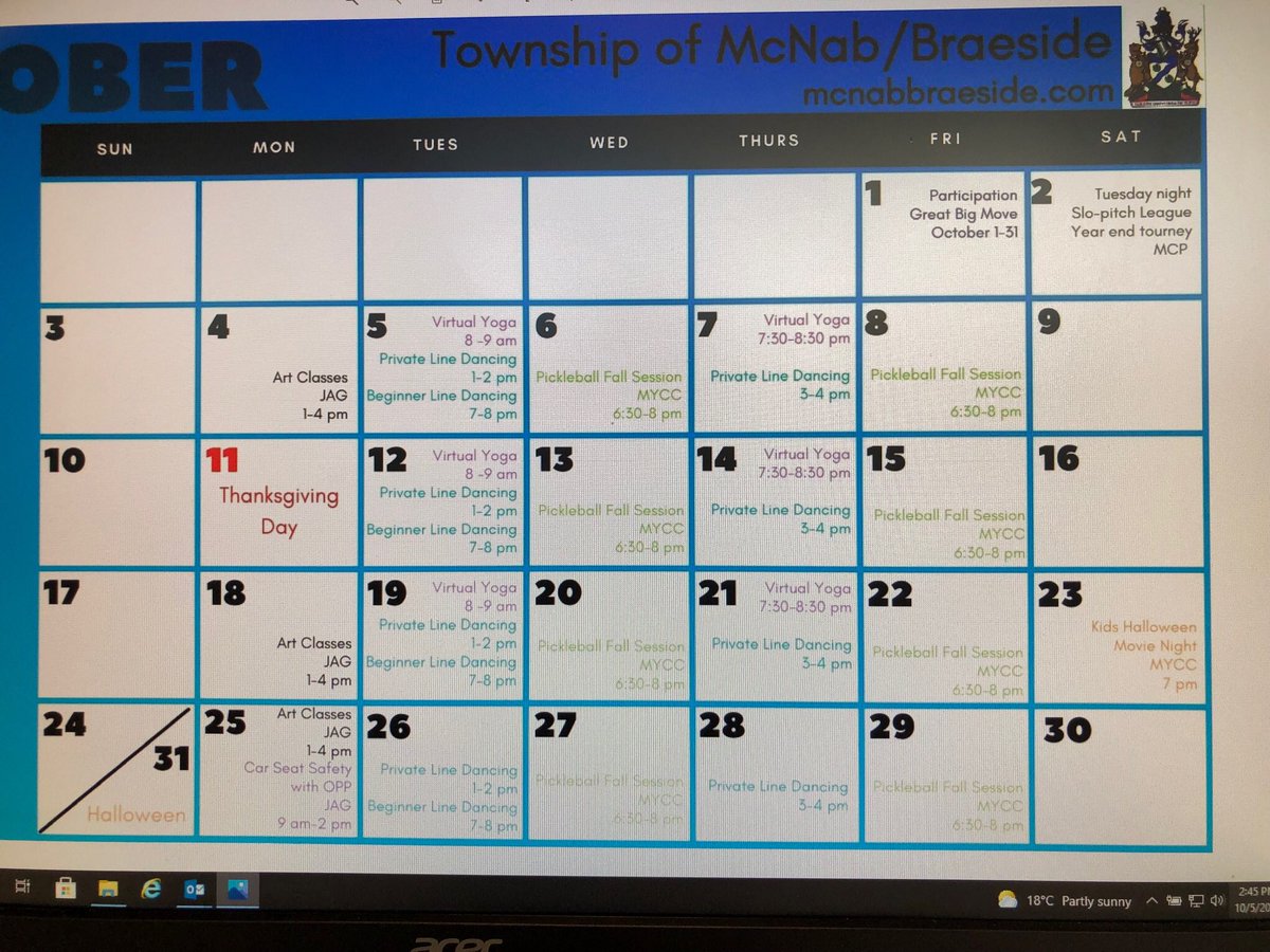 MBTRec's tweet image. Where did September go? You see that we have a busy calendar in October too!  We’re just getting warmed up! #RecreationisImportant #Fall2021