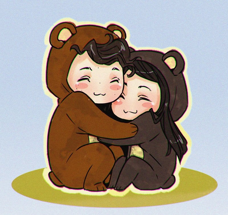After today's stream I really wanted to draw Bryan and Amelia in some cute bear costumes.~

#OctoberDechART prompts day 11: Costume

#DechartGames #ConnorArmy #bear #costume #cute #chibi