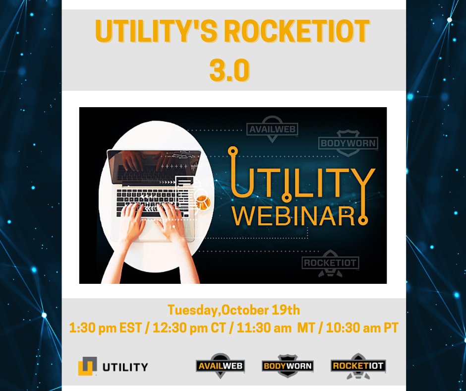 Utility’s team of best-in-class designers continues to develop technology that delivers systems known for ease of use, and efficiency. Gain insight into the newly released RocketIoT 3.0

Register for the webinar now using the link below.

bit.ly/3BdPEmt