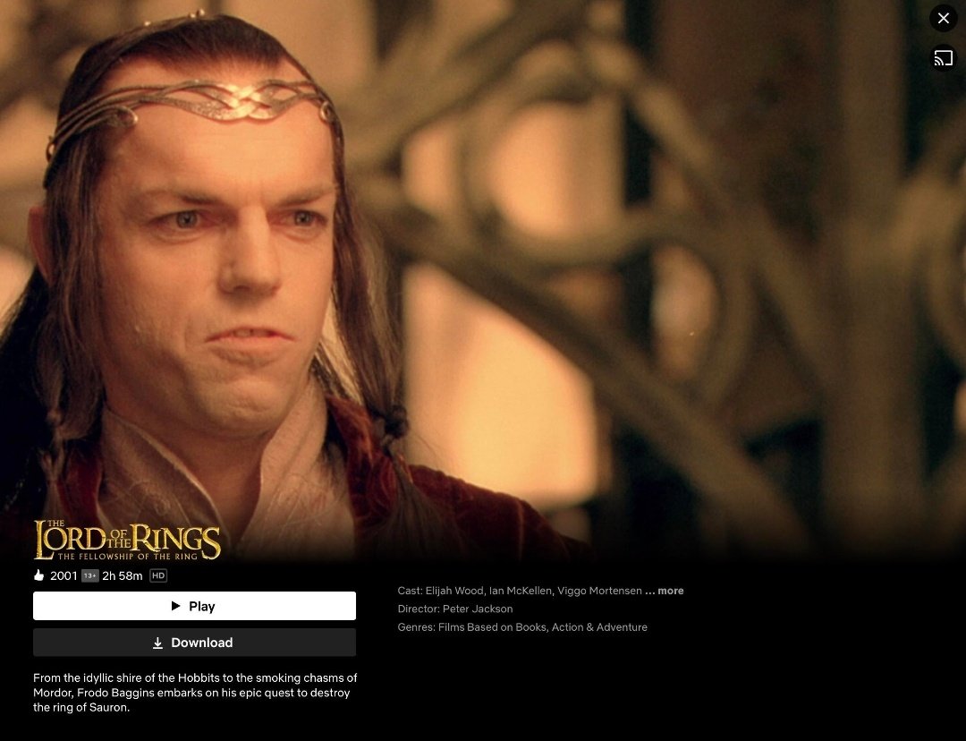 mellon_heads's tweet photo. Netflix employee: I know the exact image to use for the cover photo of The Lord of the Rings... https://t.co/27tQGsd0Rr